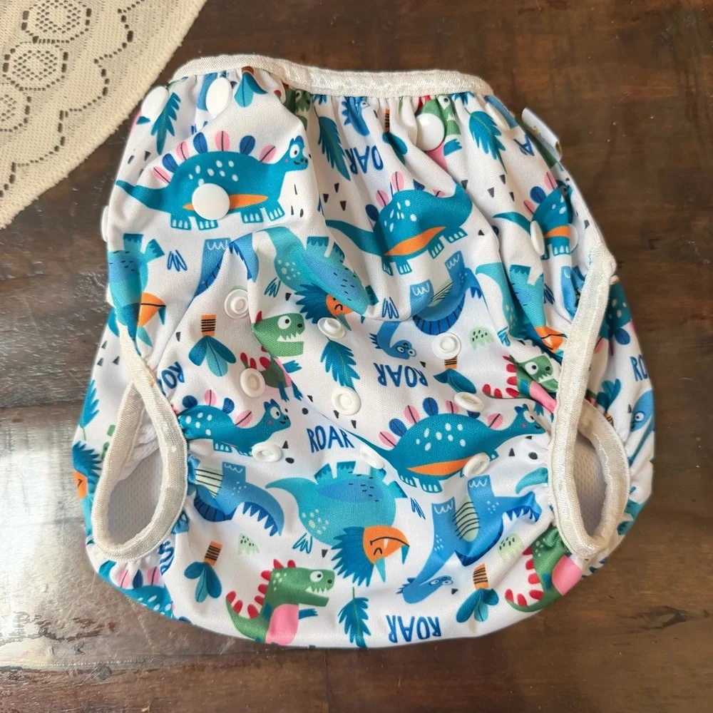 Kids Diaper Covers Set - Blue Dino, Ocean & Turtle Prints
